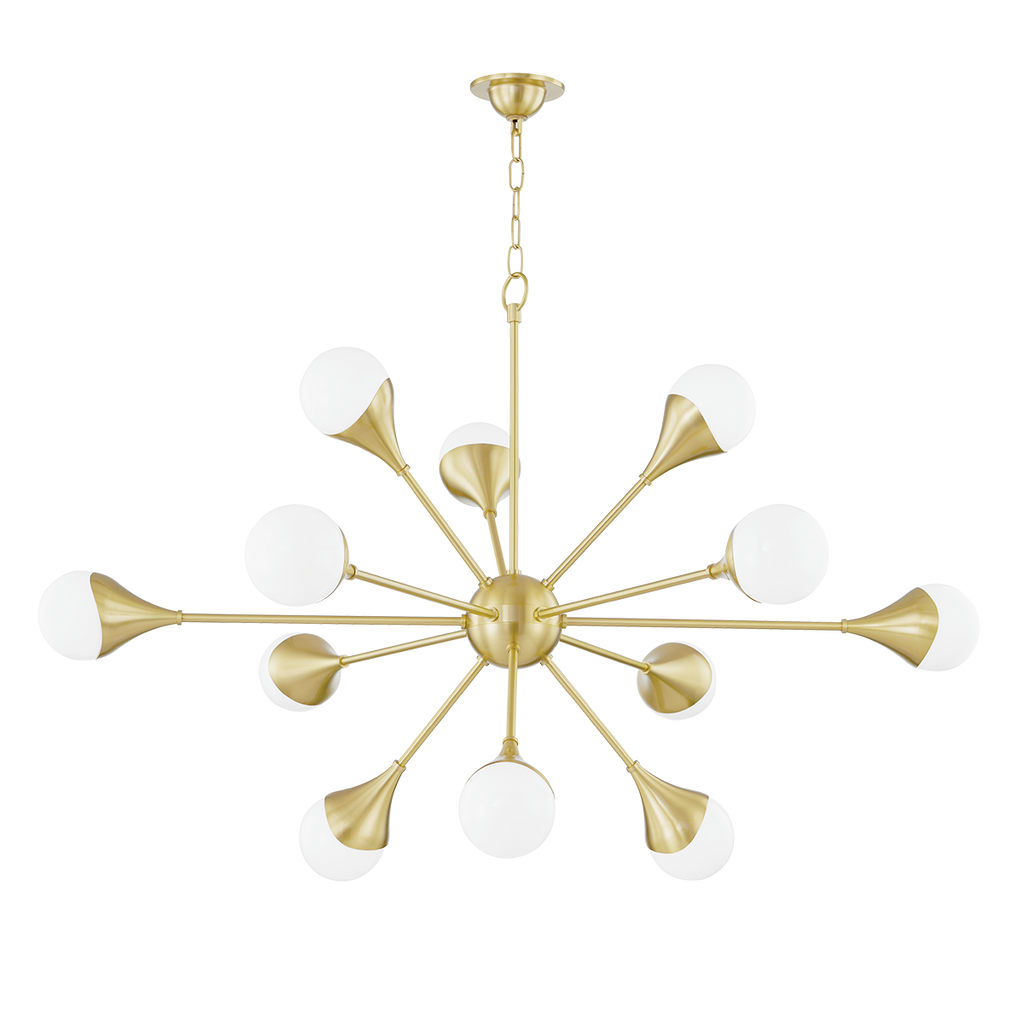 Ariana Chandelier - Aged Brass