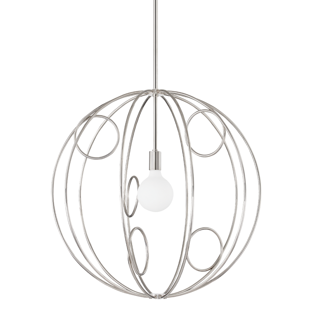 Alanis 1 Light Medium Pendant - Polished Nickel