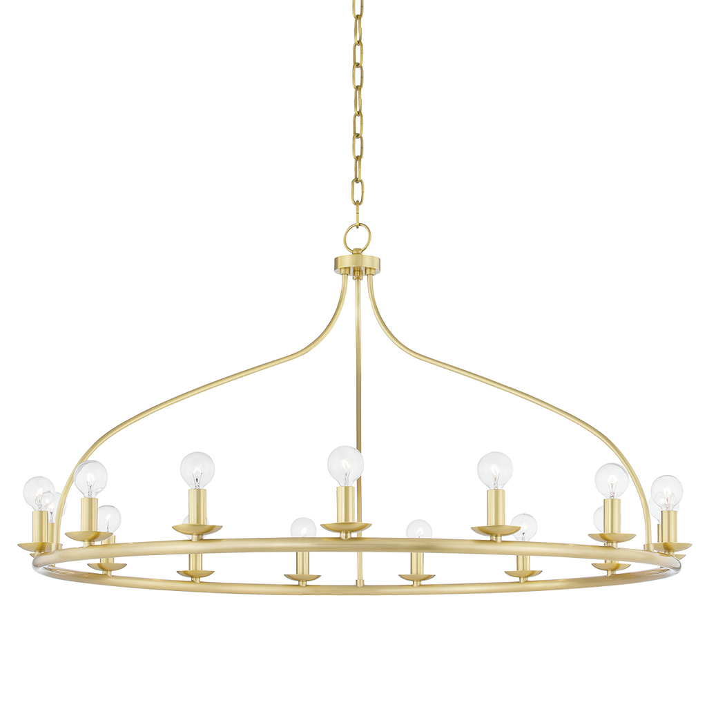 Kendra 15 Ligh Chandelier - Aged Brass