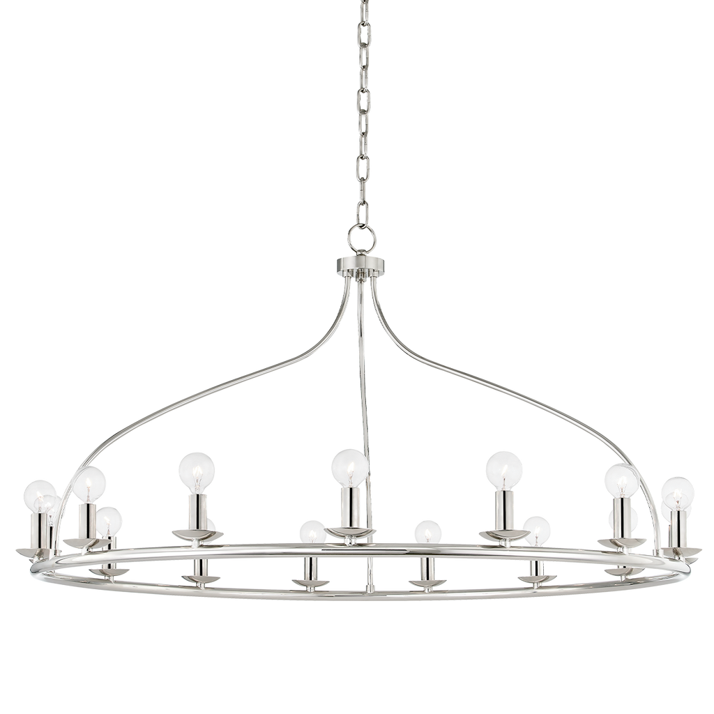 Kendra 15 Ligh Chandelier - Polished Nickel