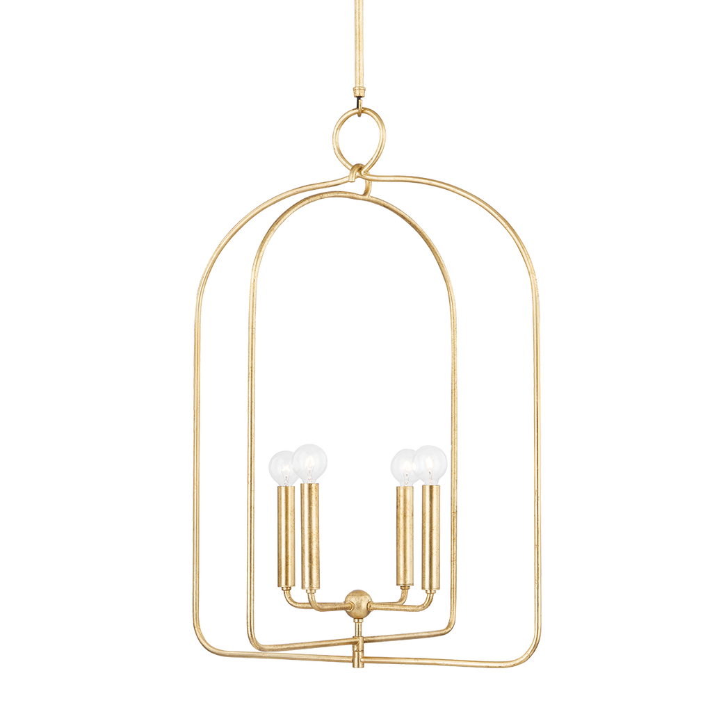 Mallory 4 Light Large Pendant - Gold Leaf