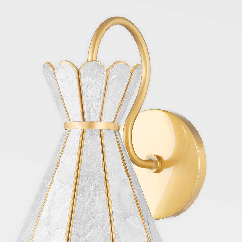 Lyra Wall Sconce, Aged Brass