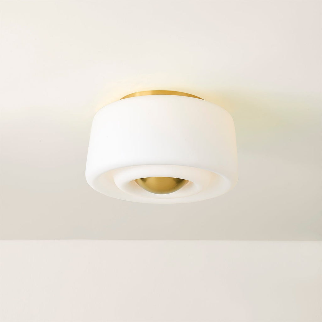 Ciela Flush Mount, Aged Brass