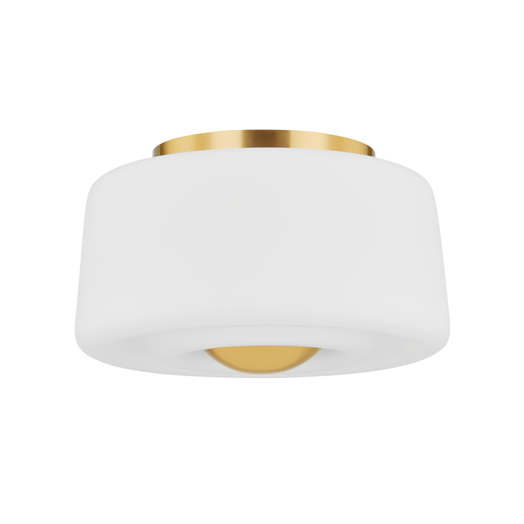 Ciela Flush Mount, Aged Brass