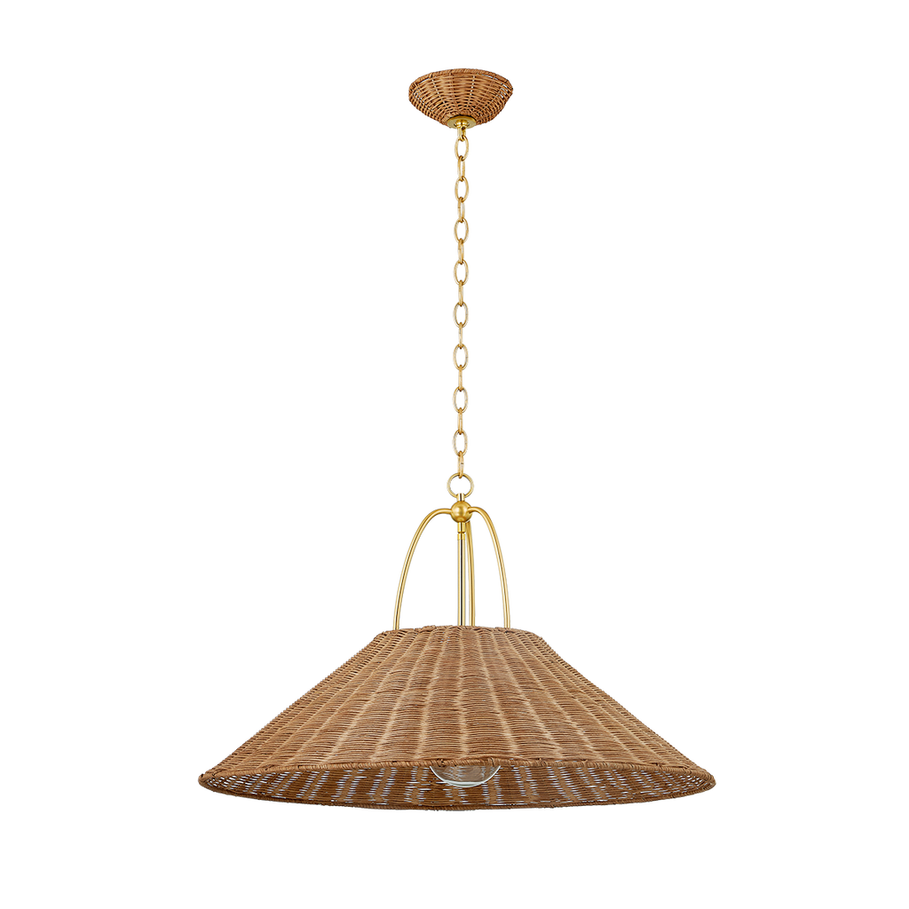 Davida Pendant, Aged Brass (AGB) - 30"