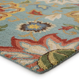 Jaipur Living Zamora Handmade Floral Light Blue/ Multicolor Runner Rug