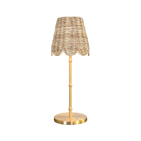 Rechargeable Table Lamp With Bamboo Detail Pole