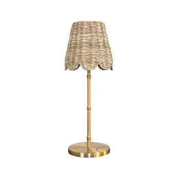 Rechargeable Table Lamp With Bamboo Detail Pole