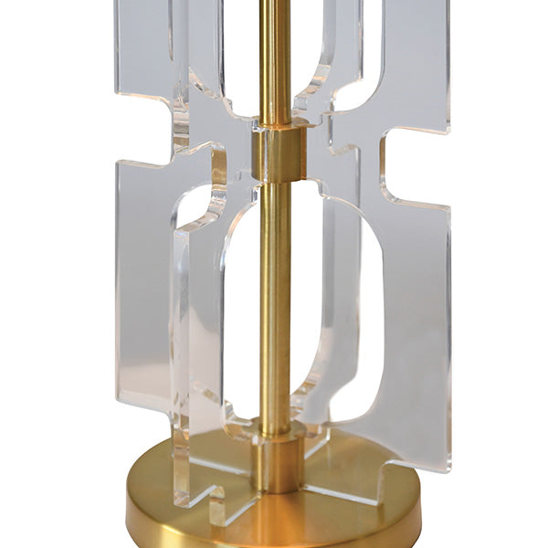 Double Stacked Acrylic Square Table Lamp