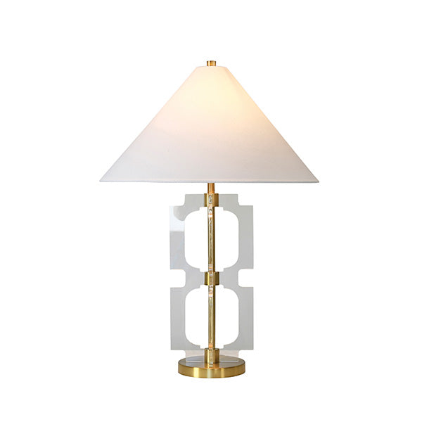 Double Stacked Acrylic Square Table Lamp