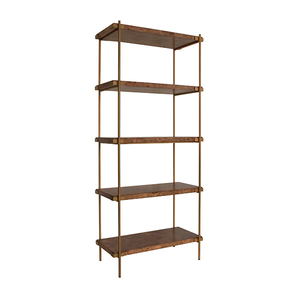 Harris Etagere, Dark Burl Wood