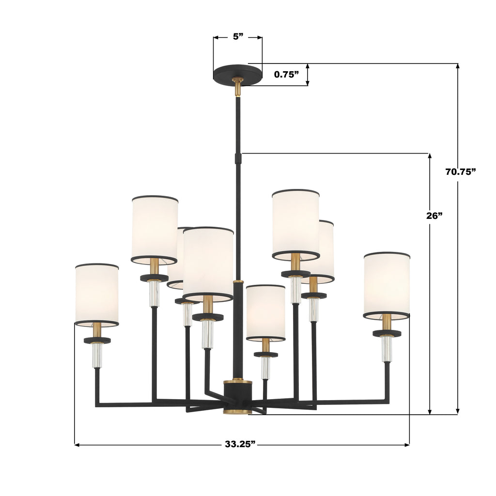 Hatfield 8 Light Chandelier