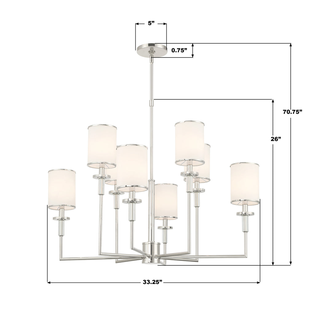 Hatfield 8 Light Chandelier