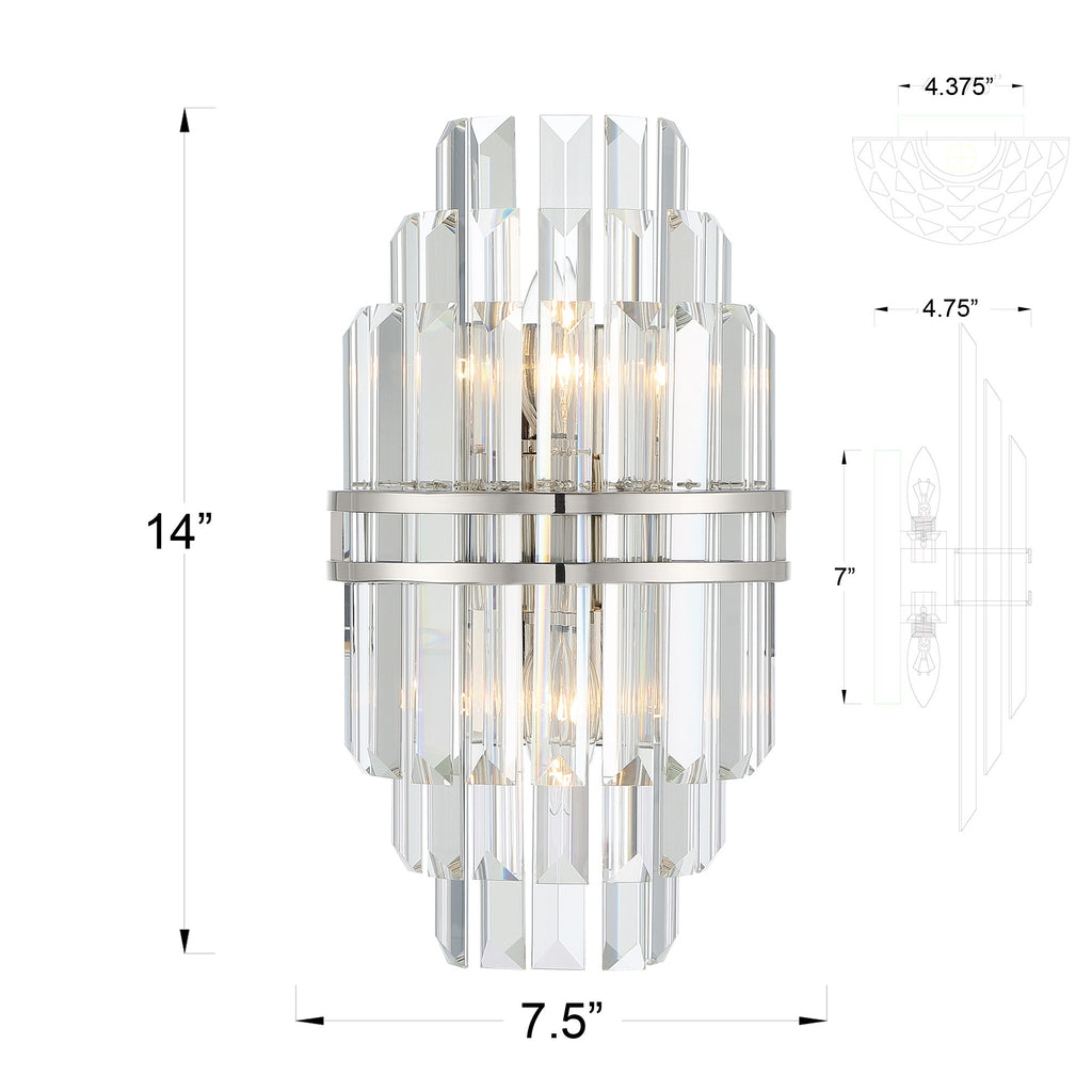 Hayes 2 Light Sconce