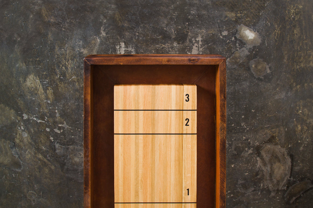 Shuffleboard Gaming Table 156" Burnt Umber with Black Cast Iron Base