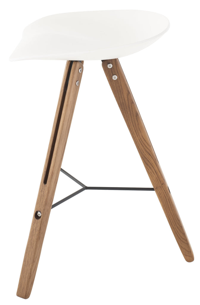 Theo Tractor Stool Counter Stool - White