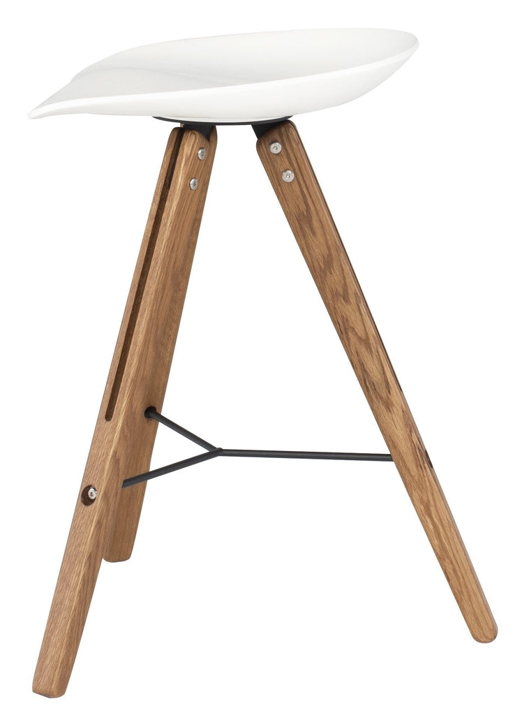 Theo Tractor Stool Counter Stool - White