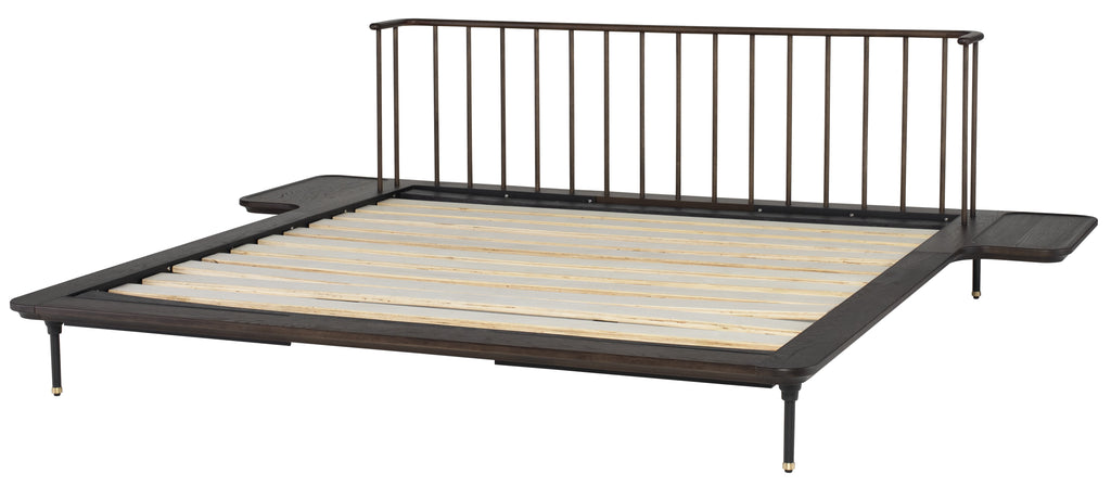 Distrikt Bed Queen Bed - Smoked