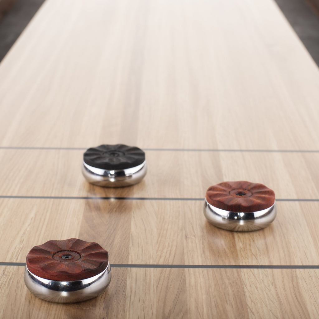 Shuffleboard Gaming Table 108" Burnt Umber with Black Cast Iron Base