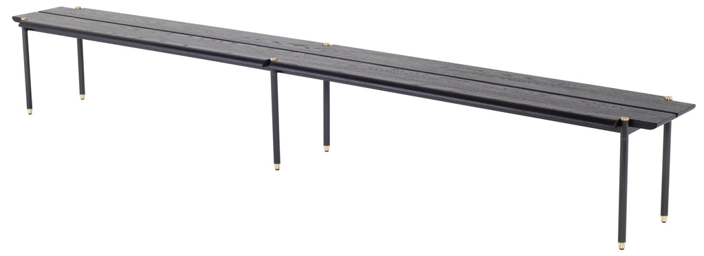 Stacking Bench Occasional Bench - Black, 118.3in