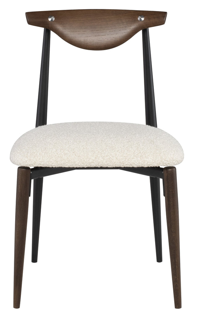 Vicuna Dining Chair - Boucle Beige with Smoked Oak Legs