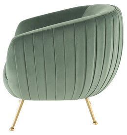 Sofia Occasional Chair - Moss with Brushed Gold Legs