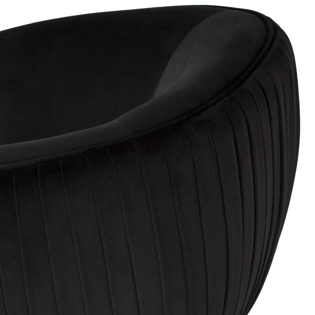 Sofia Occasional Chair - Black with Matte Black Legs