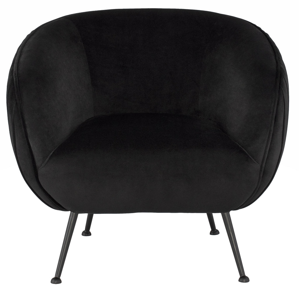 Sofia Occasional Chair - Black with Matte Black Legs