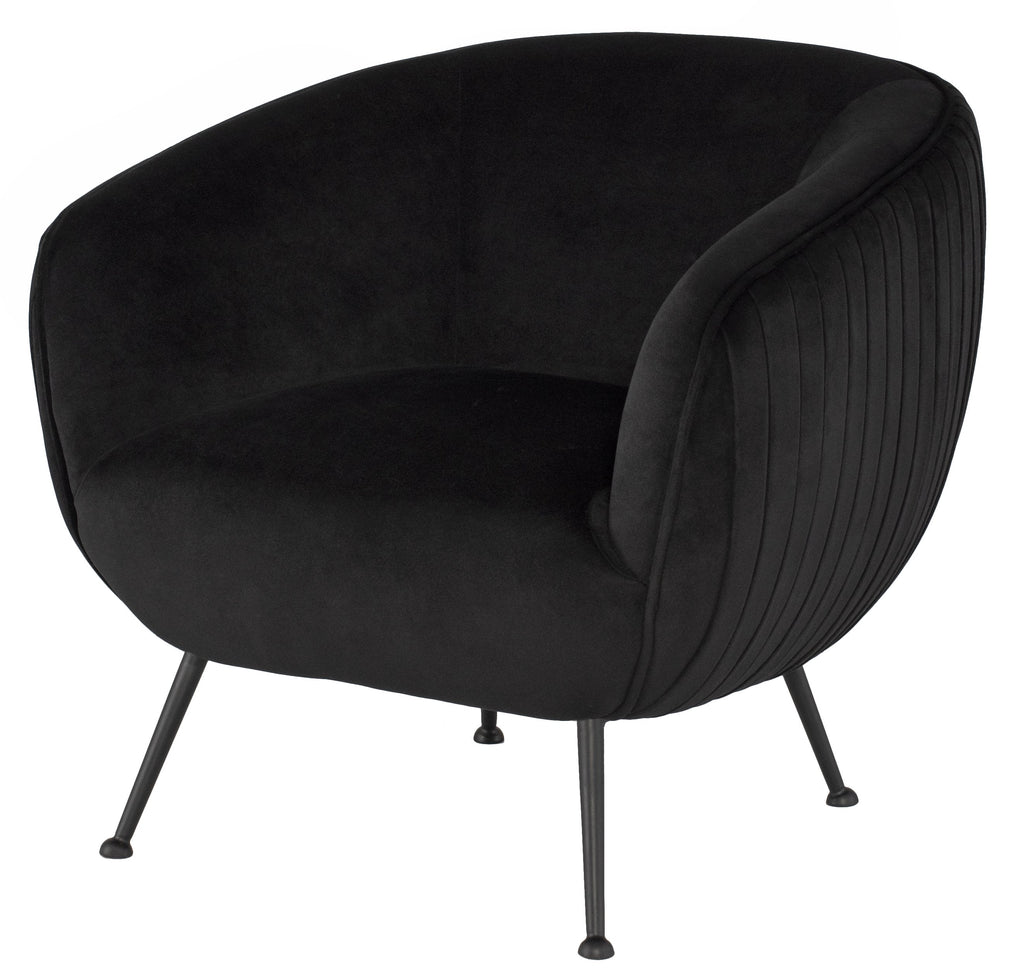 Sofia Occasional Chair - Black with Matte Black Legs