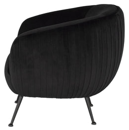 Sofia Occasional Chair - Black with Matte Black Legs