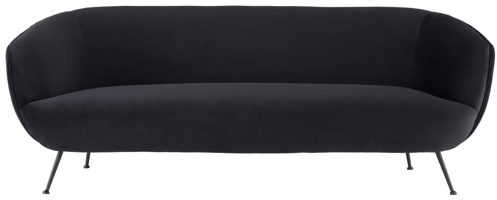 Sofia Sofa - Black with Matte Black Legs