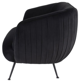 Sofia Sofa - Black with Matte Black Legs