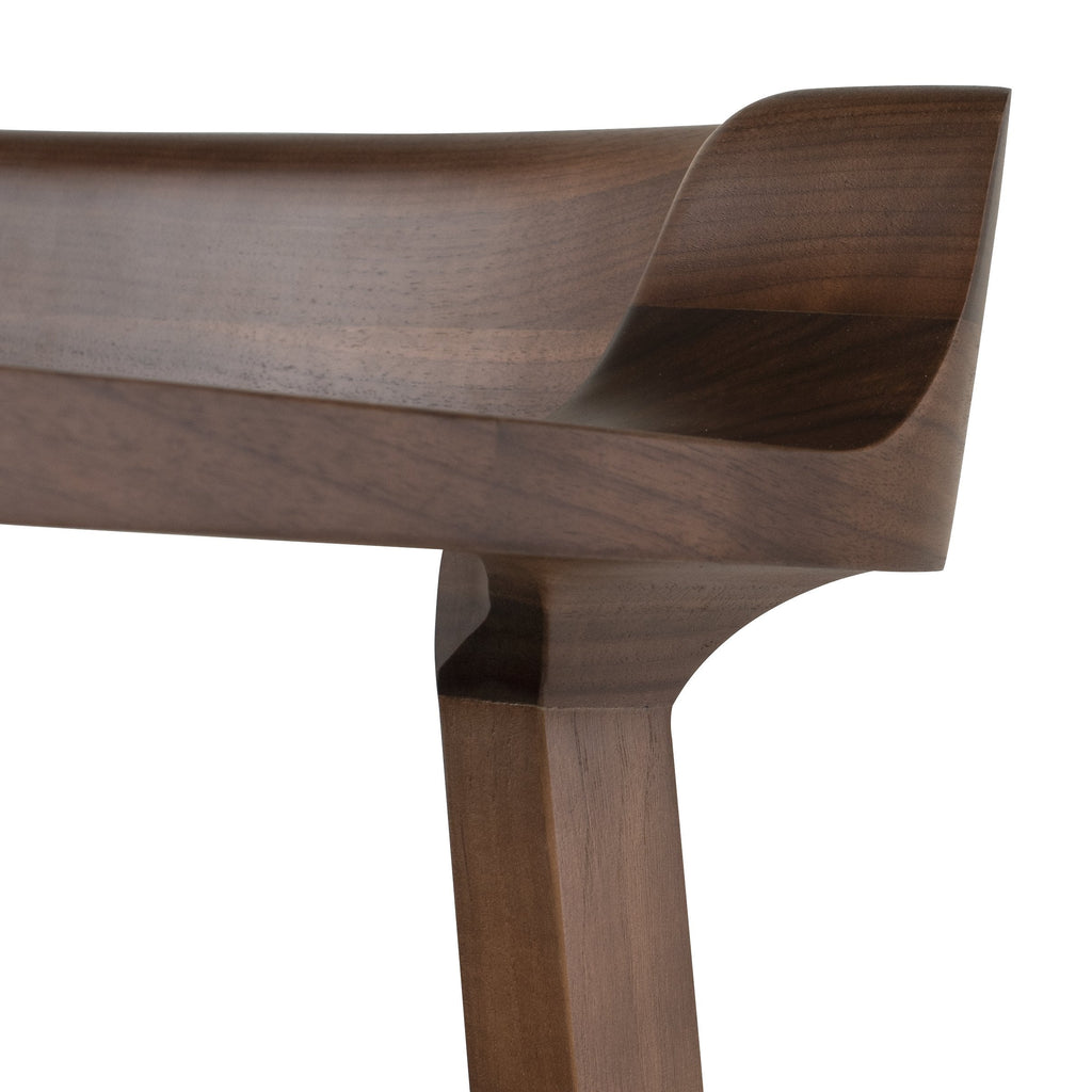 Caitlan Dining Chair - Black with Tan Walnut Frame