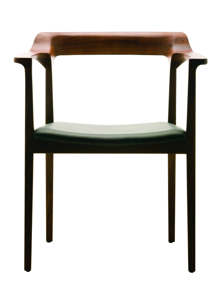 Caitlan Dining Chair - Black with Tan Walnut Frame