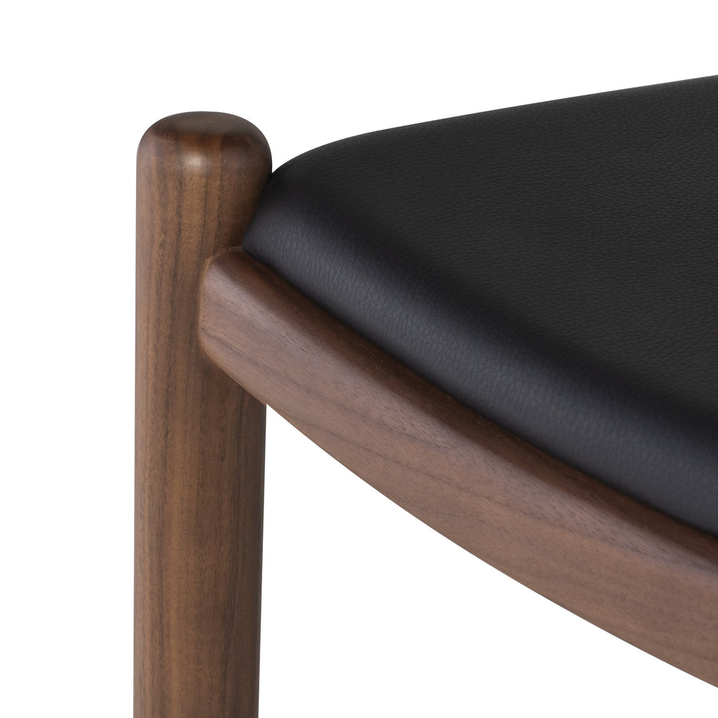 Maja Counter Stool - Black Leather