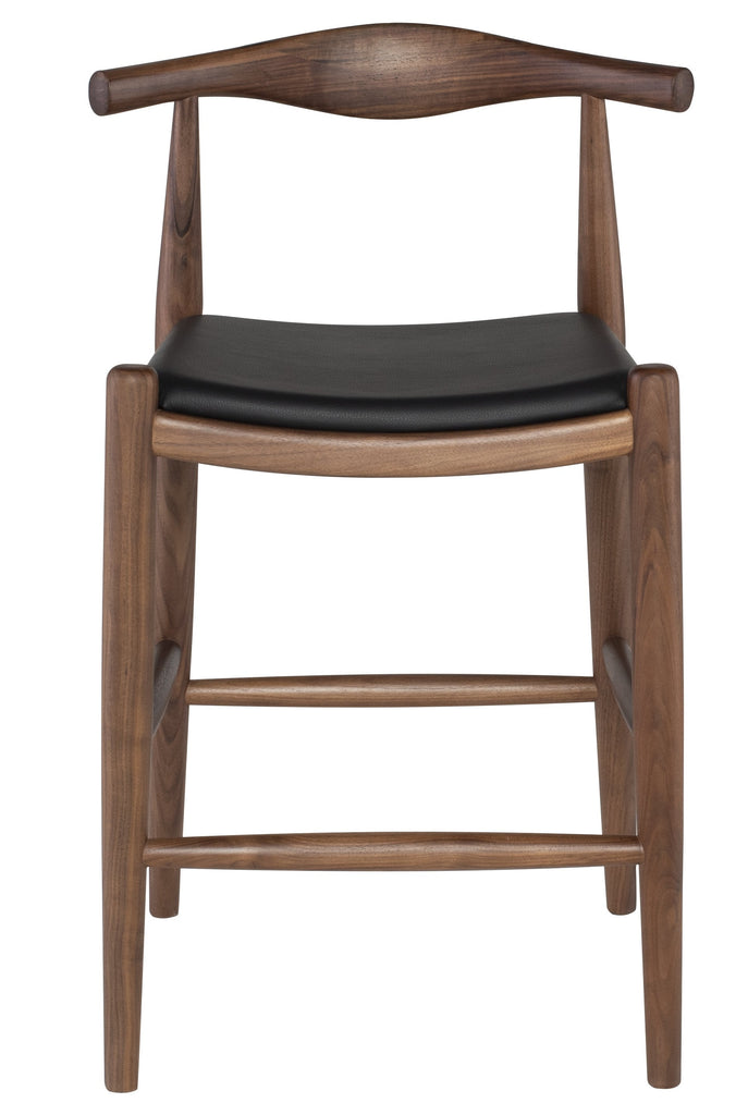 Maja Counter Stool - Black Leather