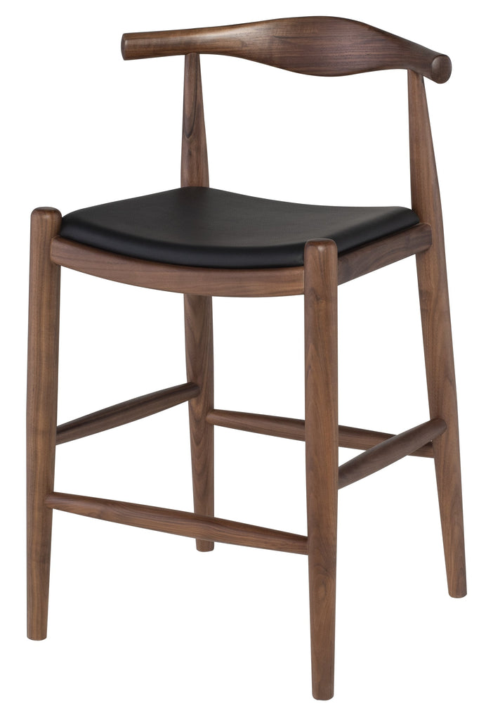 Maja Counter Stool - Black Leather