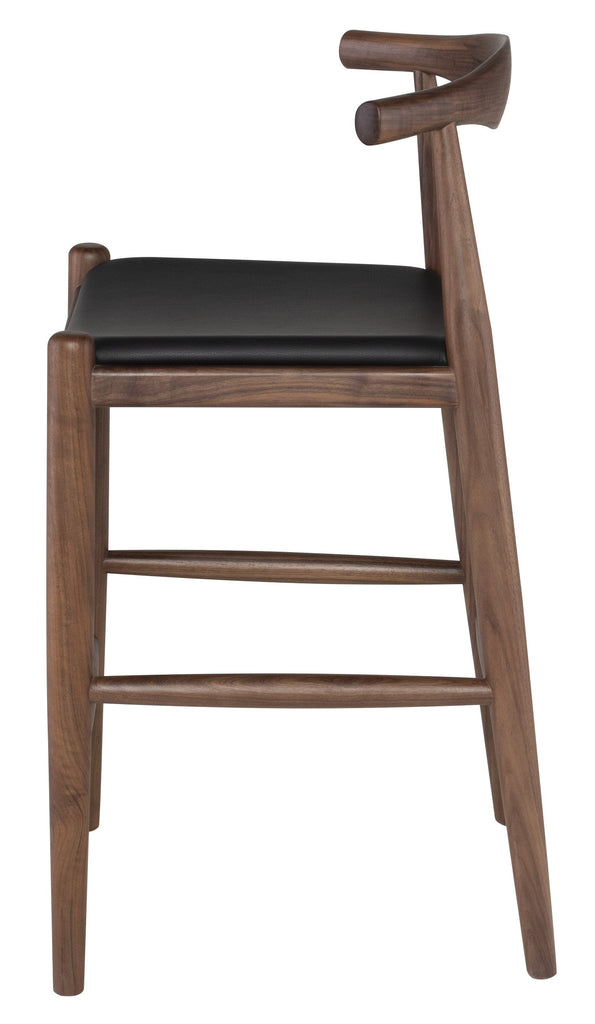 Maja Counter Stool - Black Leather