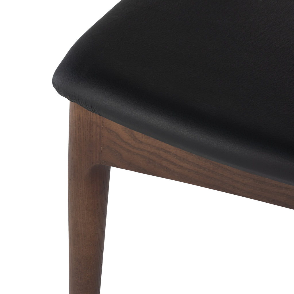 Saal Dining Chair - Black with Walnut Stained Ash Frame