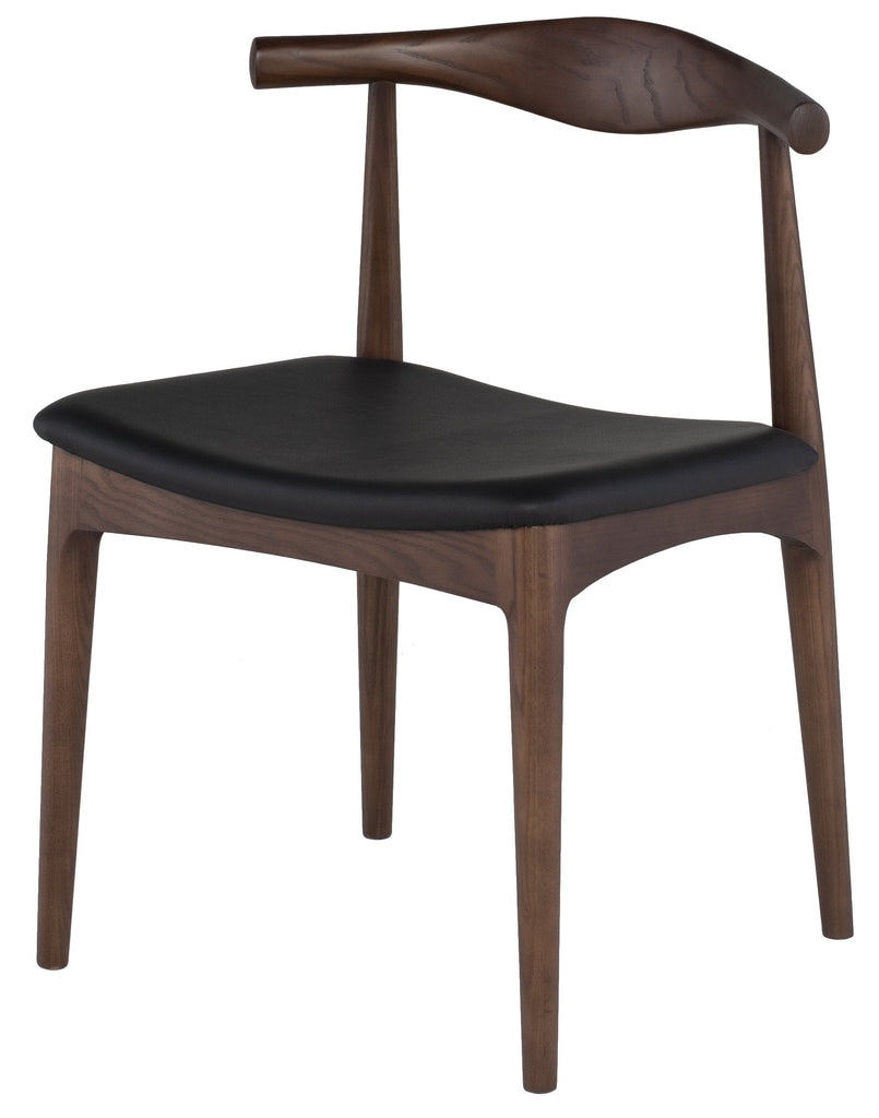 Saal Dining Chair - Black with Walnut Stained Ash Frame