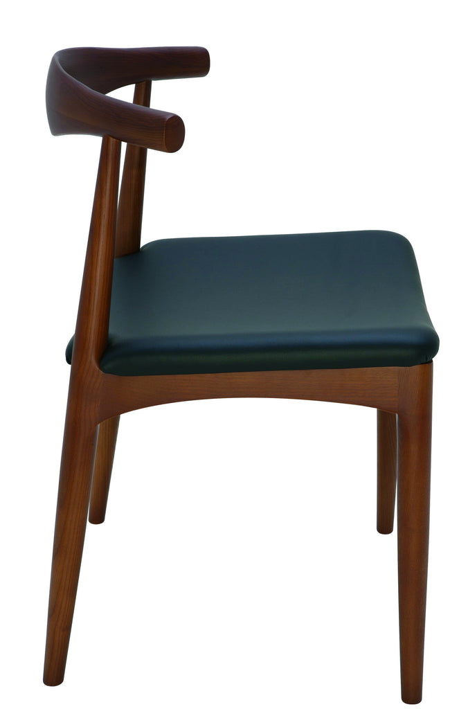 Saal Dining Chair - Black with Walnut Stained Ash Frame