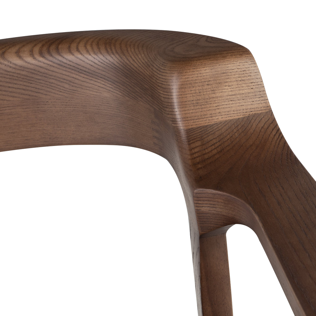 Caitlan Dining Chair - Black with Walnut Stained Ash Frame