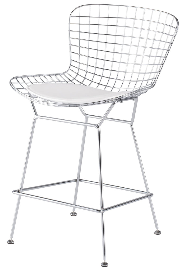 Wireback Counter Stool - White