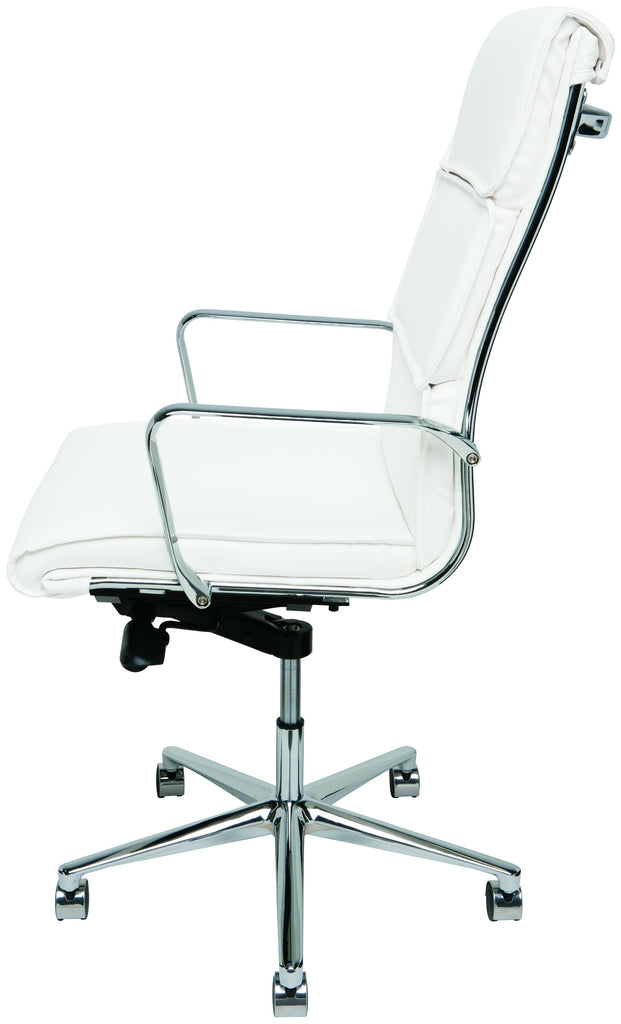 Lucia Office Chair - White, High Back