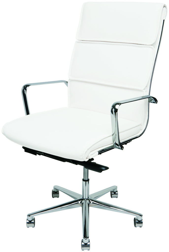 Lucia Office Chair - White, High Back