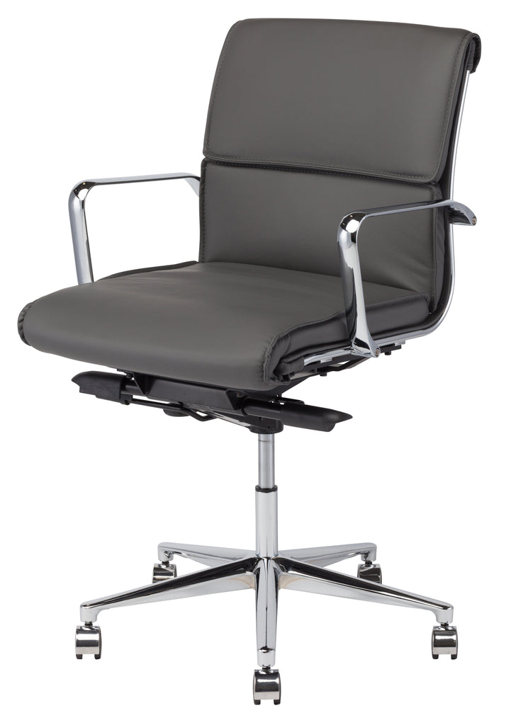 Lucia Office Chair - Grey, Low Back