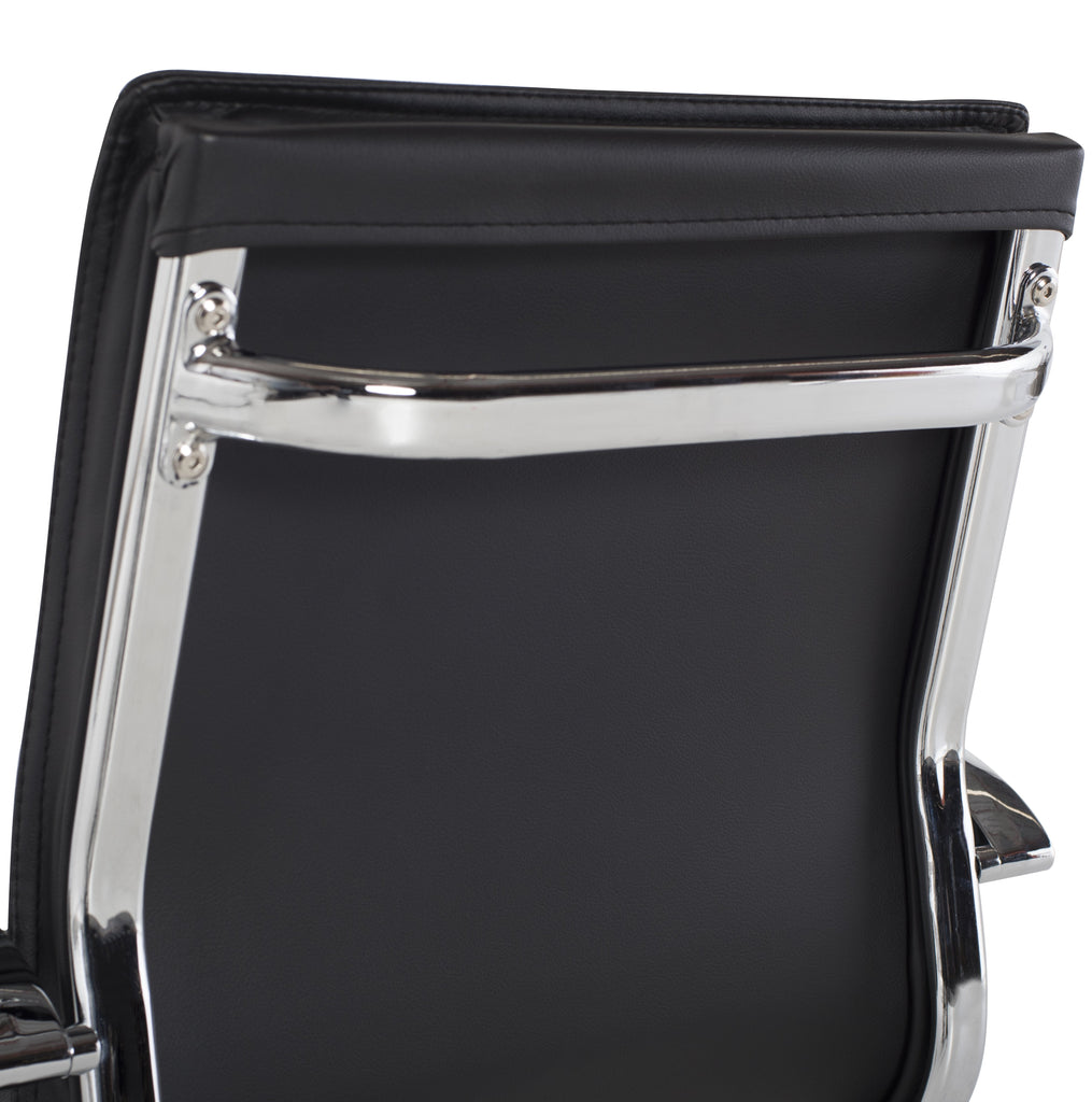 Carlo Office Chair - Black Leather