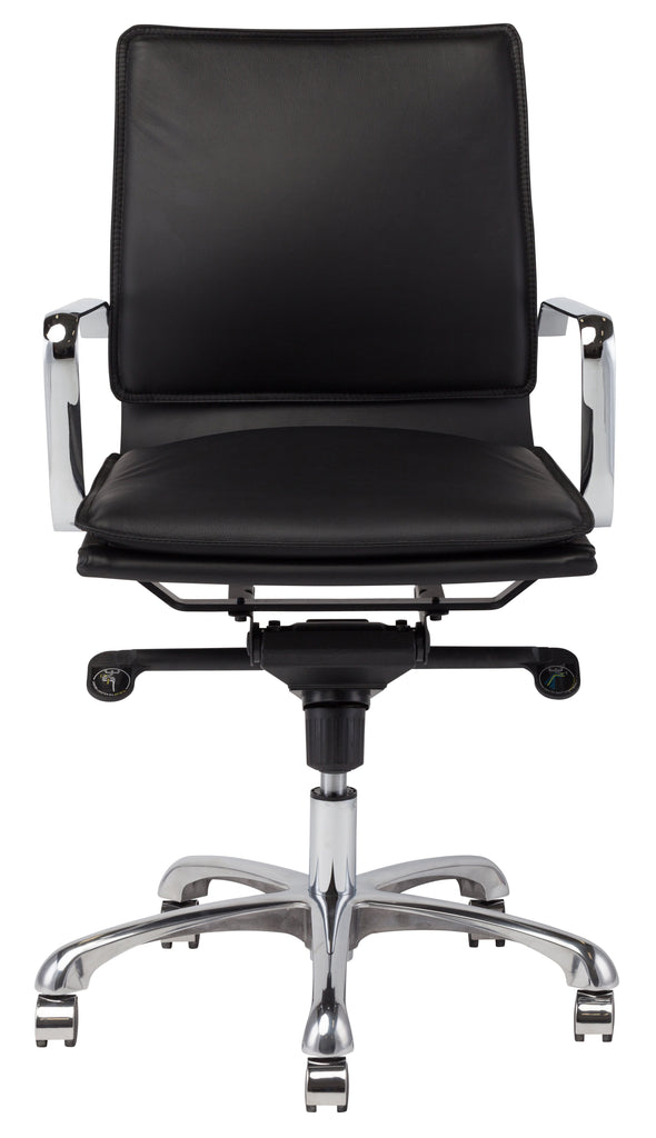 Carlo Office Chair - Black Leather