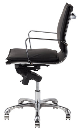 Carlo Office Chair - Black Leather
