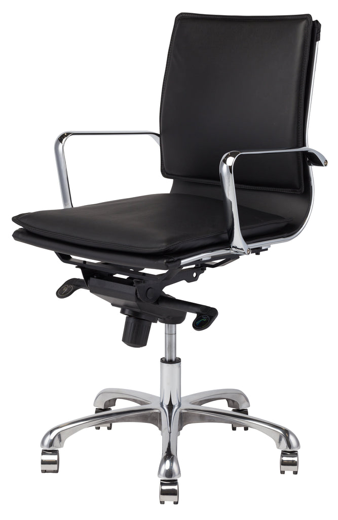 Carlo Office Chair - Black Leather